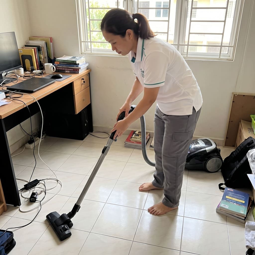 House Cleaning Puchong Vacuum Bedroom