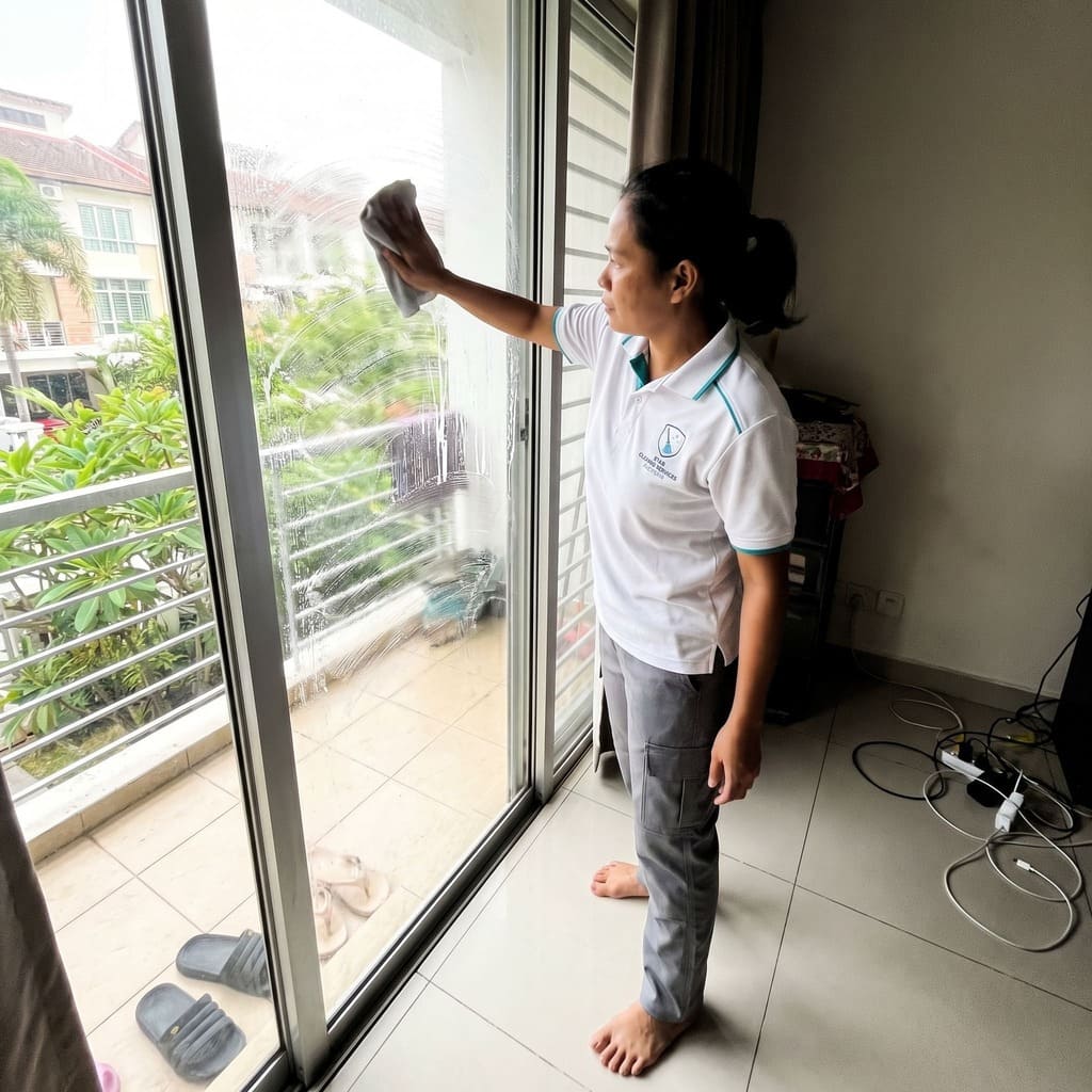 Post Renovation Cleaning Puchong Wipe Sliding Door