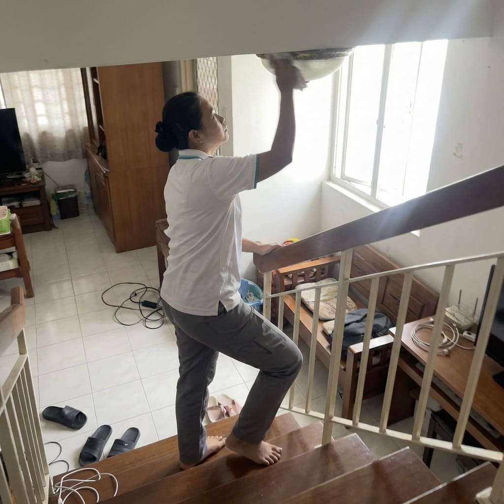 Wipe Ceiling Lights Cleaning Puchong Service